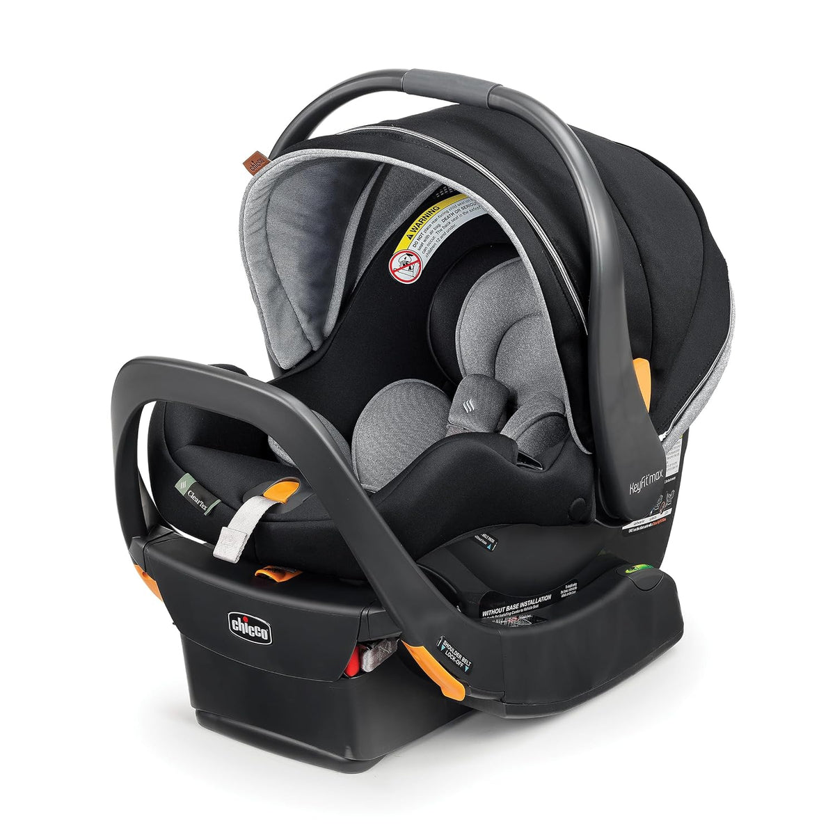Chicco KeyFit Max Zip ClearTex Infant Car Seat with Base, Rear-Facing