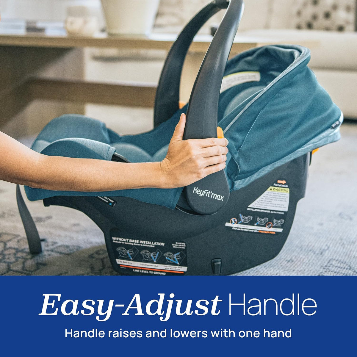 Chicco KeyFit Max Zip ClearTex Infant Car Seat with Base, Rear-Facing