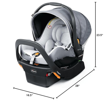Chicco KeyFit Max Zip ClearTex Infant Car Seat with Base, Rear-Facing