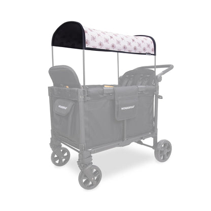 Flex Canopy - Stroller Wagon Canopy - UV Protection - Overhead Attachment & Stroller Wagon Sun Shade - Fits W4 OG - Black