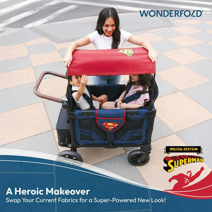 Flex Canopy - Stroller Wagon Canopy - UV Protection - Overhead Attachment & Stroller Wagon Sun Shade - Fits W4 OG - Black