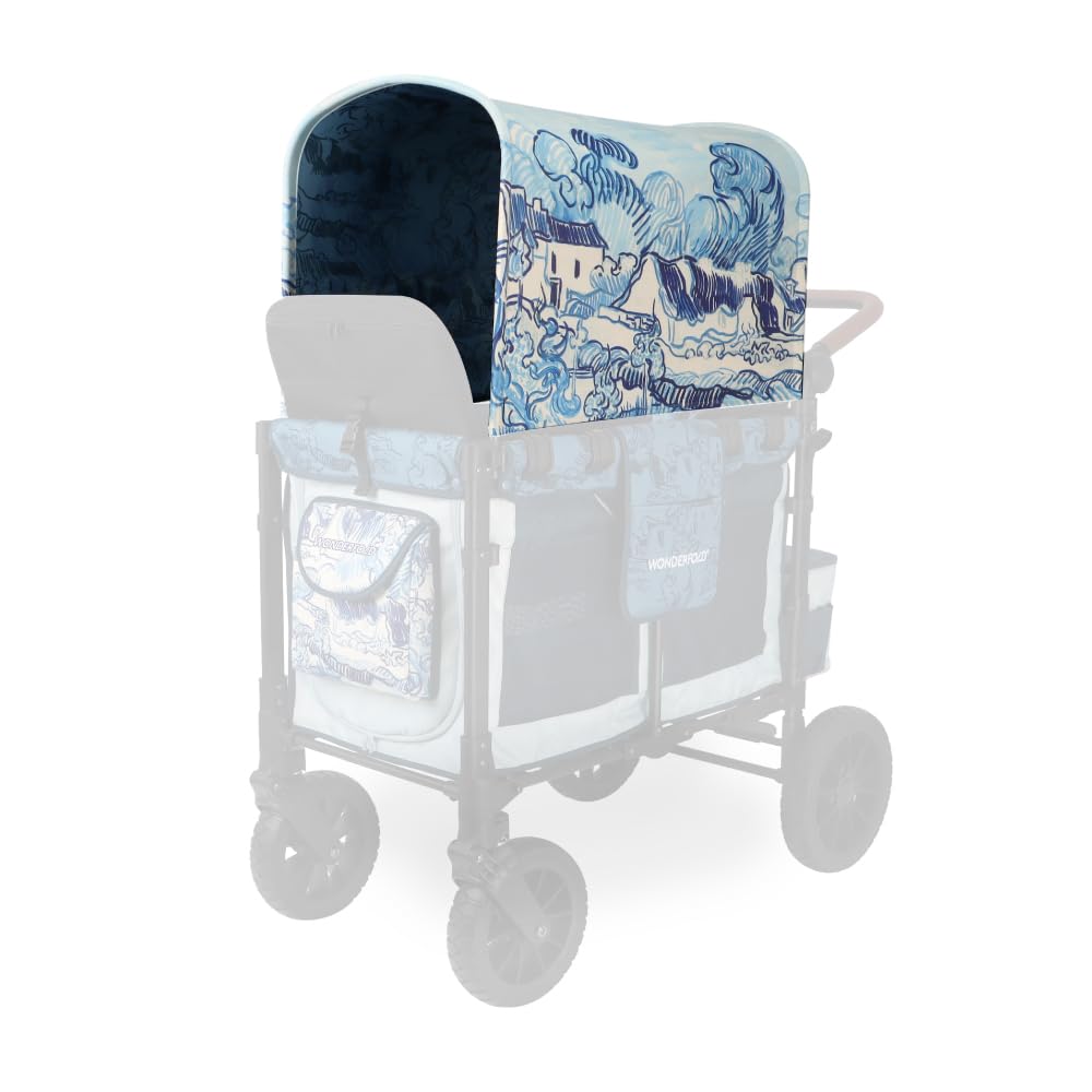 Flex Canopy - Stroller Wagon Canopy - UV Protection - Overhead Attachment & Stroller Wagon Sun Shade - Fits W4 OG - Black