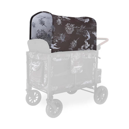 Flex Canopy - Stroller Wagon Canopy - UV Protection - Overhead Attachment & Stroller Wagon Sun Shade - Fits W4 OG - Black
