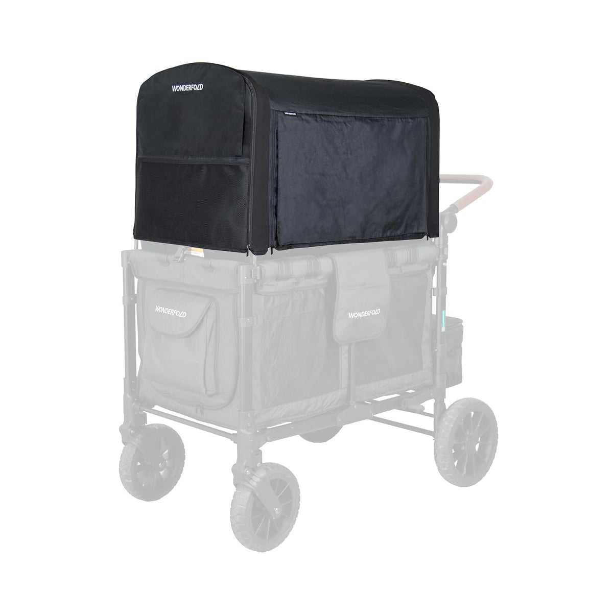 Flex Canopy - Stroller Wagon Canopy - UV Protection - Overhead Attachment & Stroller Wagon Sun Shade - Fits W4 OG - Black
