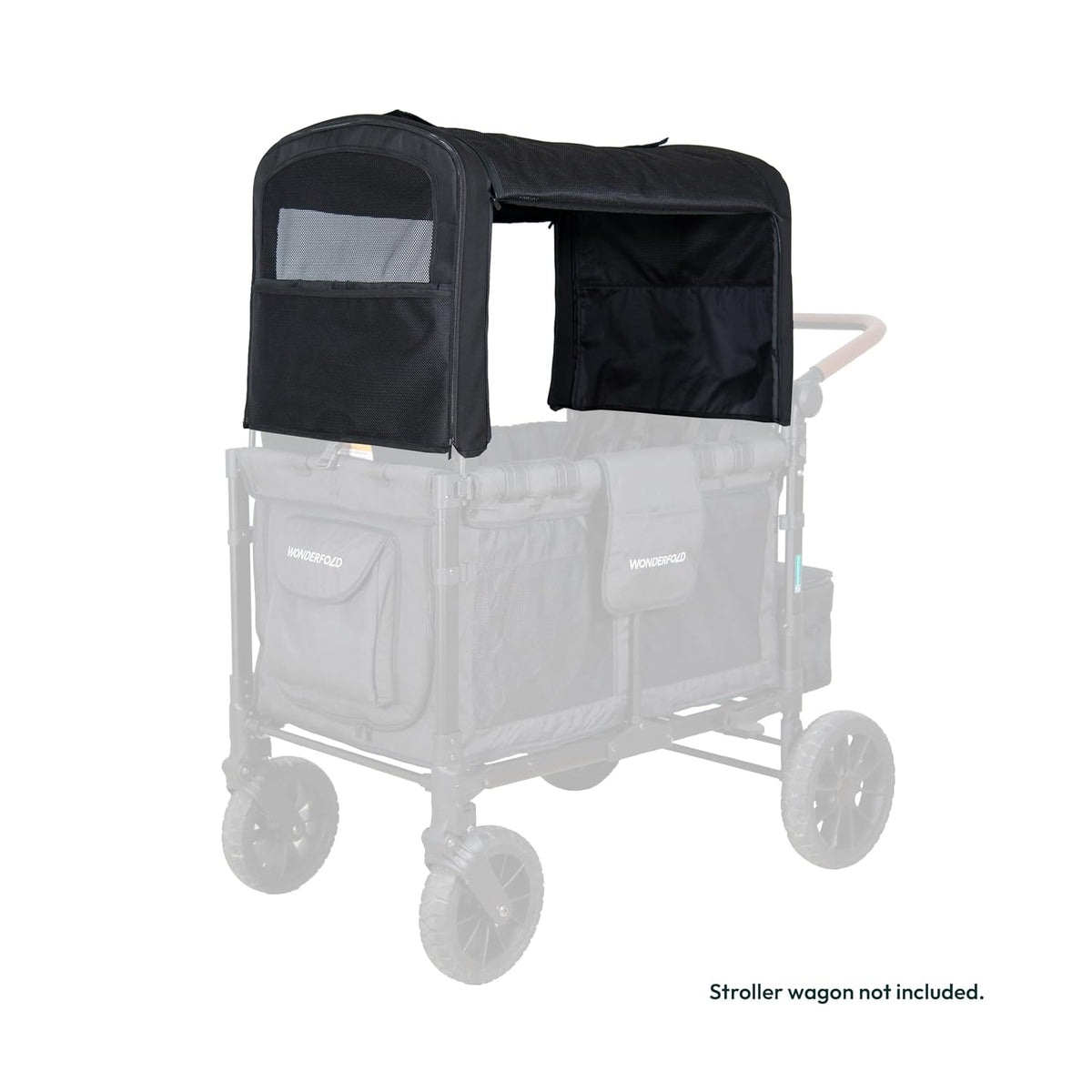 Flex Canopy - Stroller Wagon Canopy - UV Protection - Overhead Attachment & Stroller Wagon Sun Shade - Fits W4 OG - Black