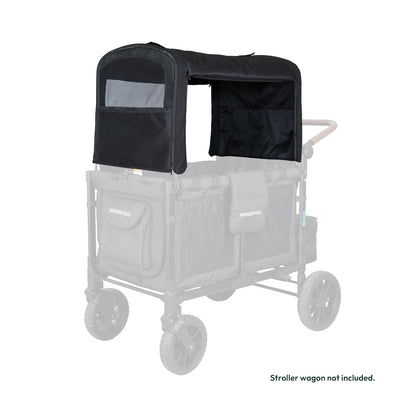 Flex Canopy - Stroller Wagon Canopy - UV Protection - Overhead Attachment & Stroller Wagon Sun Shade - Fits W4 OG - Black