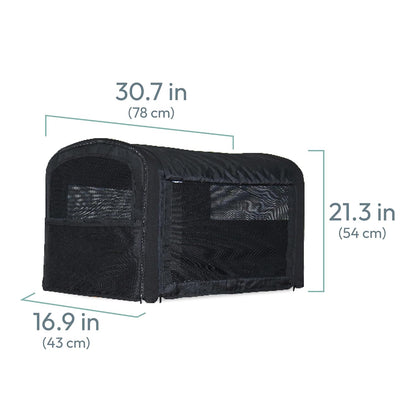 Flex Canopy - Stroller Wagon Canopy - UV Protection - Overhead Attachment & Stroller Wagon Sun Shade - Fits W4 OG - Black