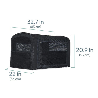 Flex Canopy - Stroller Wagon Canopy - UV Protection - Overhead Attachment & Stroller Wagon Sun Shade - Fits W4 OG - Black