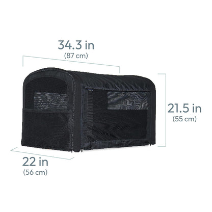 Flex Canopy - Stroller Wagon Canopy - UV Protection - Overhead Attachment & Stroller Wagon Sun Shade - Fits W4 OG - Black