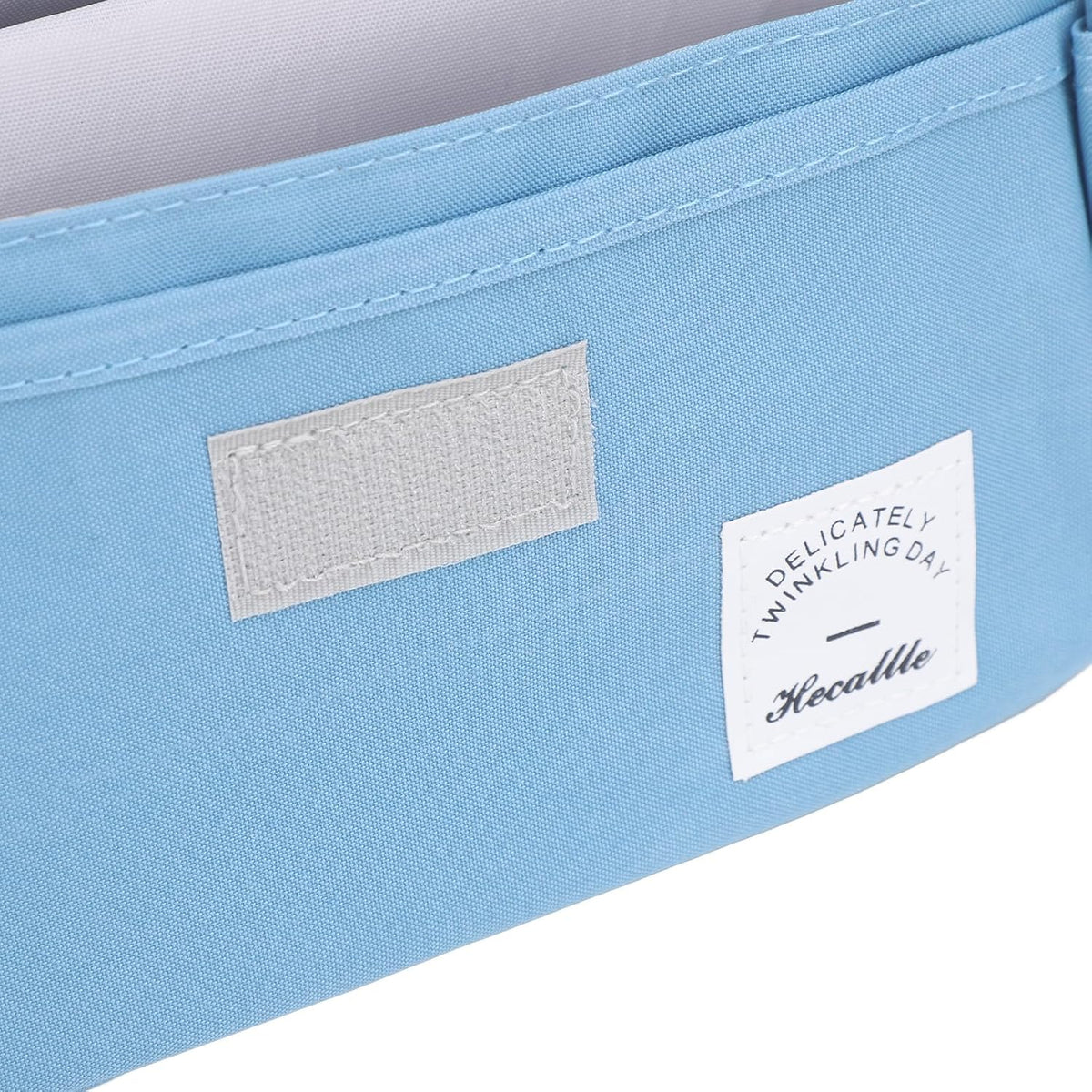 Universal Stroller Organizer, with Cup Holders Polyester Stroller Storage Bag Attachment for Phone Accessories Blue
