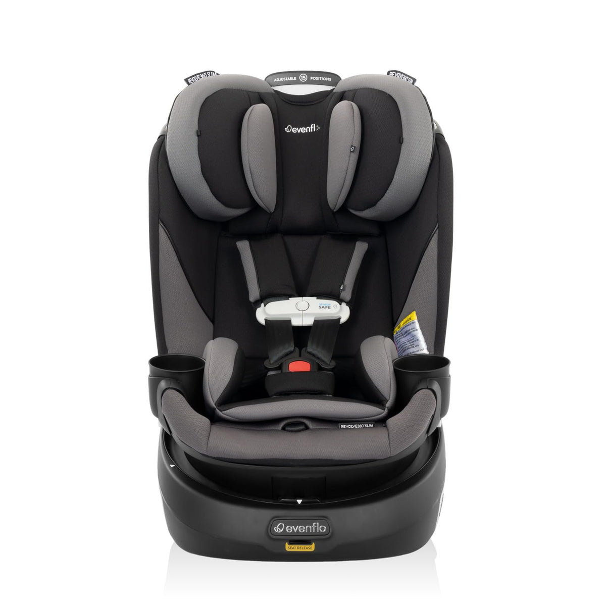 Gold Revolve360 Slim 2-in-1 Rotational Car Seat with SensorSafe (Obsidian Black)