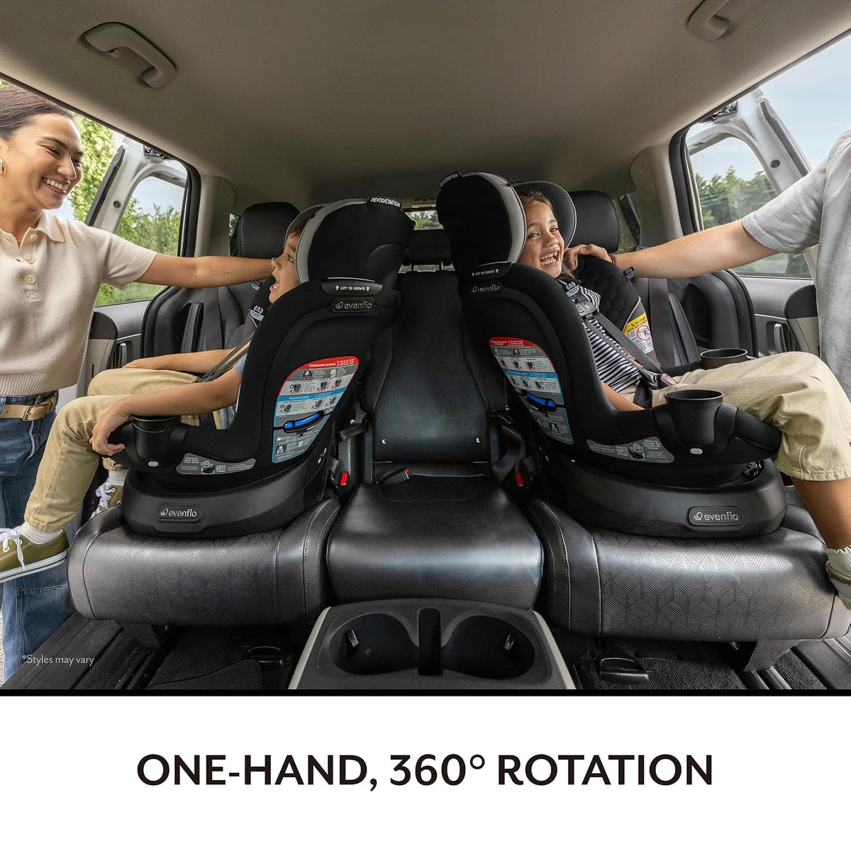 Gold Revolve360 Slim 2-in-1 Rotational Car Seat with SensorSafe (Obsidian Black)