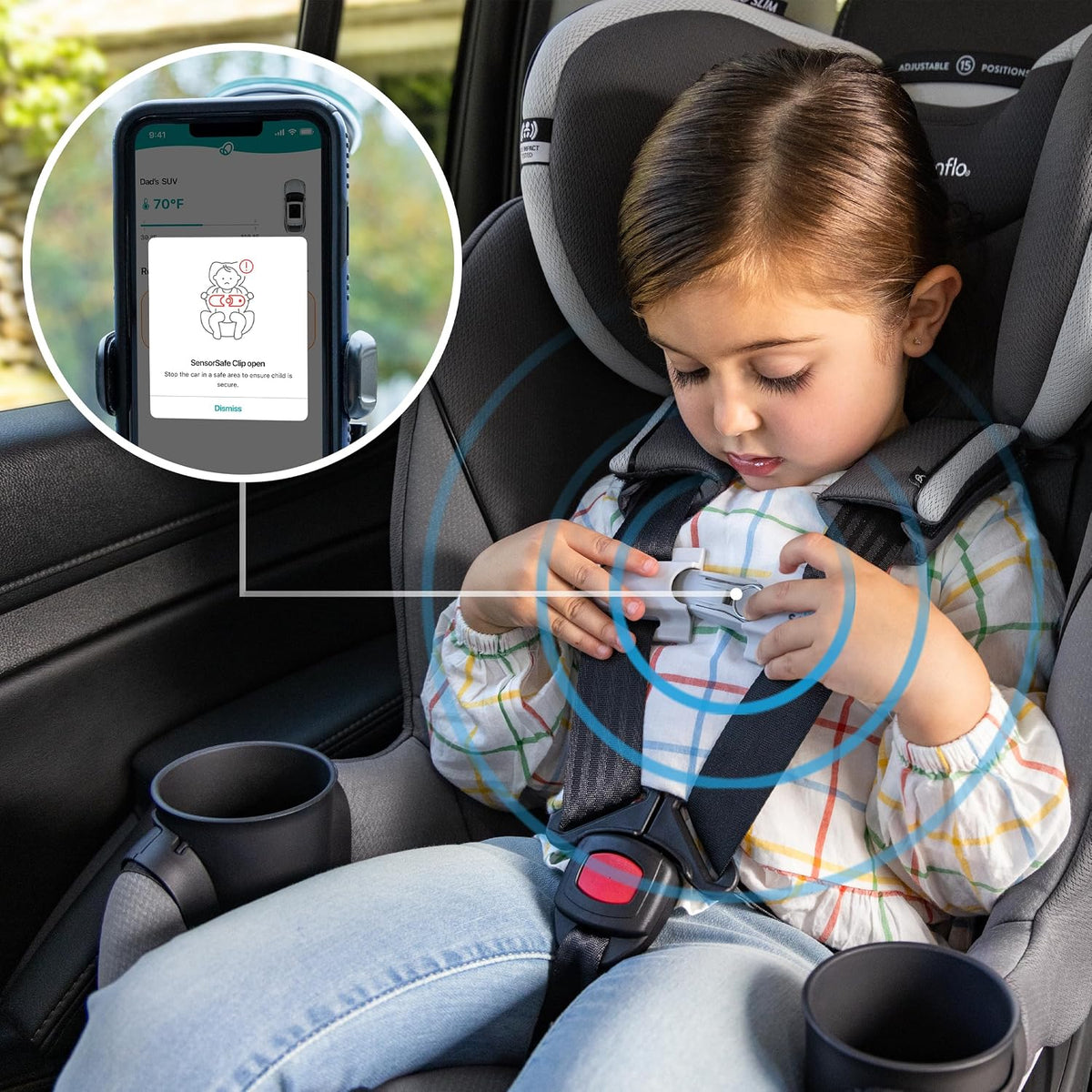 Gold Revolve360 Slim 2-in-1 Rotational Car Seat with SensorSafe (Obsidian Black)