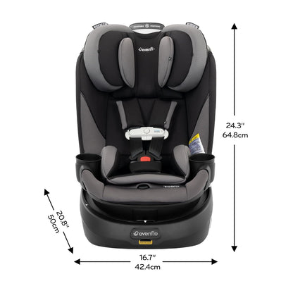 Gold Revolve360 Slim 2-in-1 Rotational Car Seat with SensorSafe (Obsidian Black)