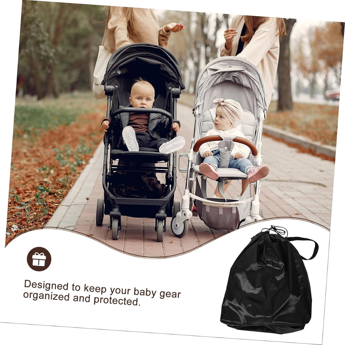 Stroller for Airplane Large Storage Cover for Strollers Organizer Bag Shoulder Strap Fits Models for Air Travel