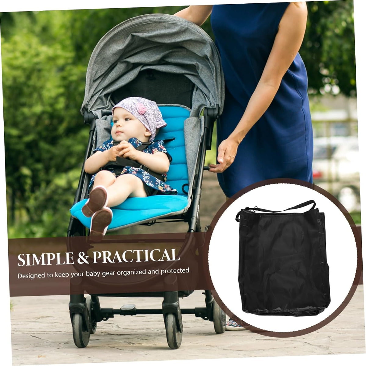 Stroller for Airplane Large Storage Cover for Strollers Organizer Bag Shoulder Strap Fits Models for Air Travel