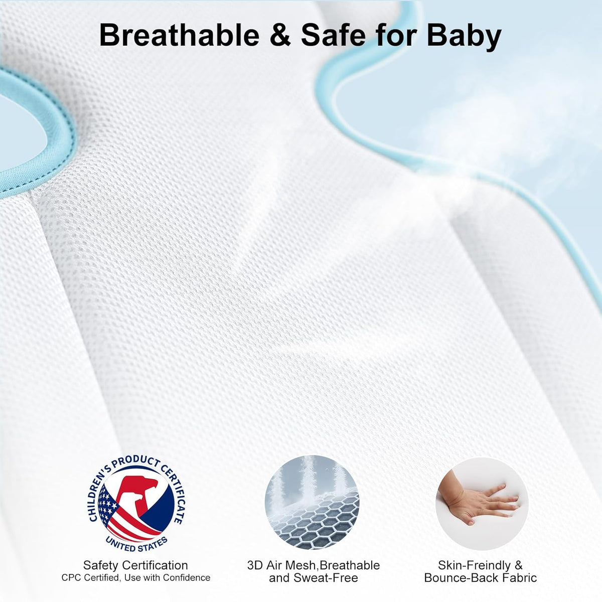 Baby Stroller Cooling Pad, 3D Breathable Carseat Cooling Pad