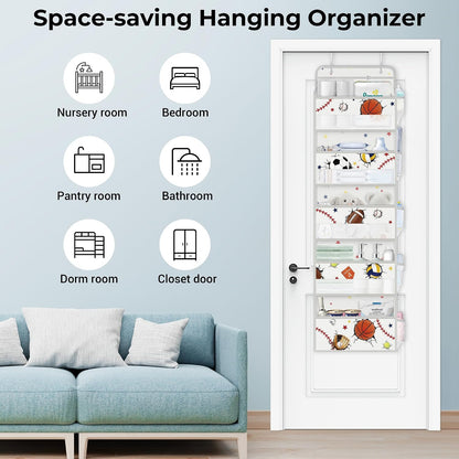 3D Ball Over the Door Organizer Diaper Toy Nursery Hanging Shelf