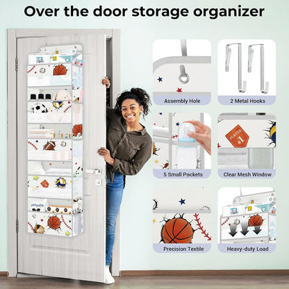 3D Ball Over the Door Organizer Diaper Toy Nursery Hanging Shelf