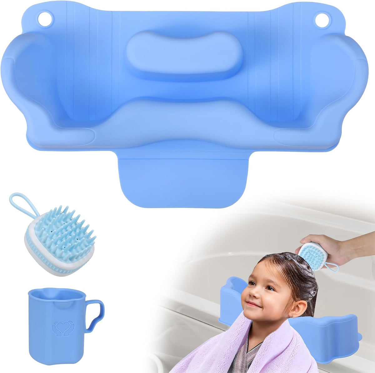 Portable Hair Washing Station for Kids Sink Bathtub Hair Washing Basin