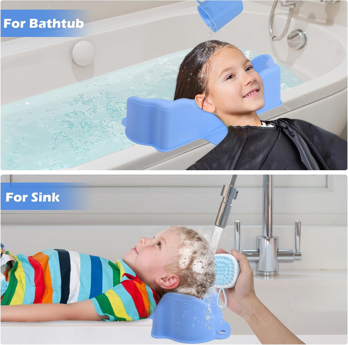 Portable Hair Washing Station for Kids Sink Bathtub Hair Washing Basin