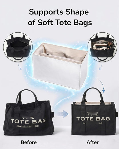 Purse Organizer Insert, Structured Tote Bag Organizer for Longchamp Bags