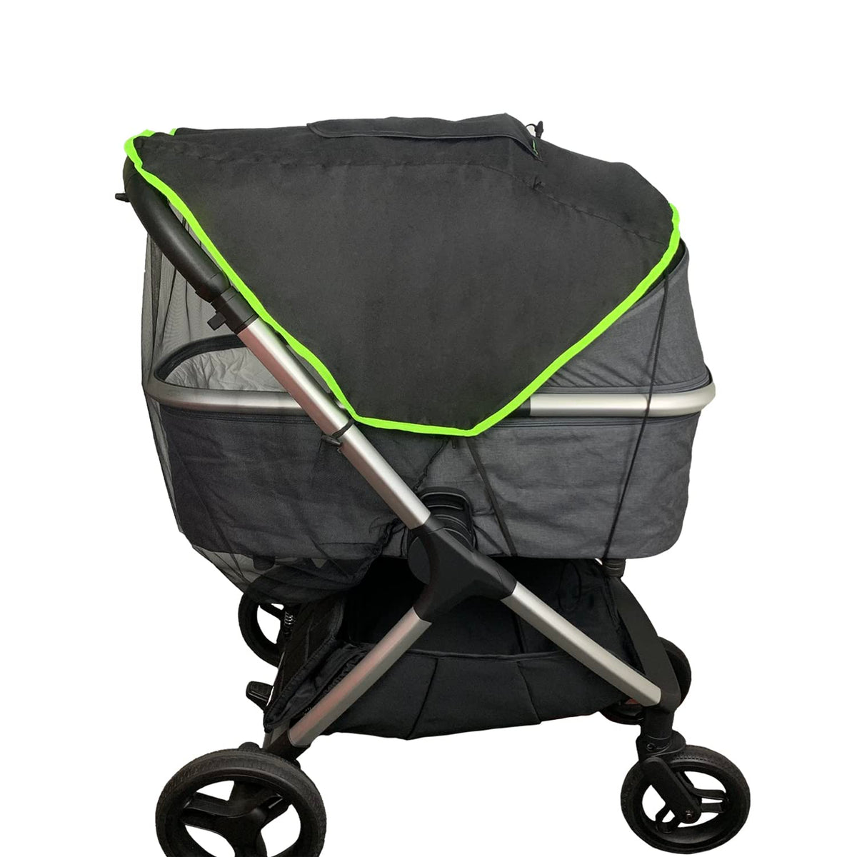 Universal Sun Shade and Mosquito Shield for Strollers – Baby Stroller Accessories – Blackout Cover Accessory and Visor for Boys and Girls – Versatile Stroller Attachment & Protector