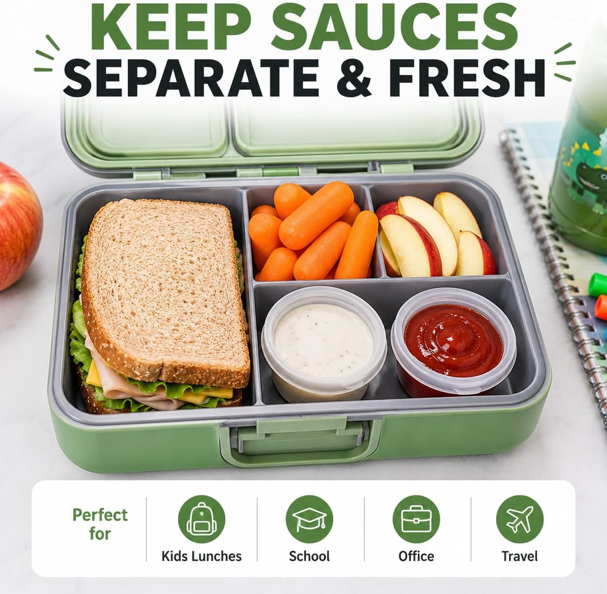 Small Food Storage Containers - 20 pcs | Plastic Food Containers with Lids | Deli Containers | Meal Prep Container | Pantry, Fridge, Kitchen Organization | Cereal, Spices, Snack Containers