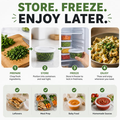 Small Food Storage Containers - 20 pcs | Plastic Food Containers with Lids | Deli Containers | Meal Prep Container | Pantry, Fridge, Kitchen Organization | Cereal, Spices, Snack Containers
