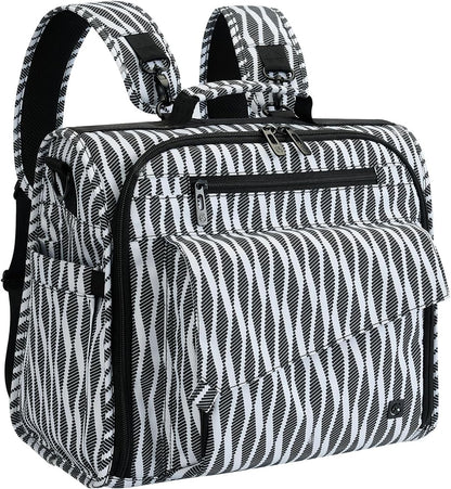 ALLCAMP Diaper Backpack, Waterproof Large Capacity Baby Bag, Multi-Function Nappy Bag with Stroller Hooks, Convertible Tote