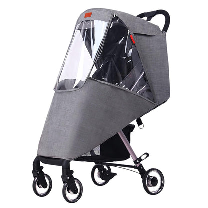 Stroller Rain Cover Baby Travel Weather Shield Universal Stroller Cover with Viewing Window for Dust Rain Snow Weather
