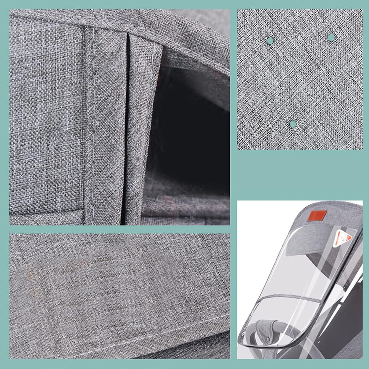 Stroller Rain Cover Baby Travel Weather Shield Universal Stroller Cover with Viewing Window for Dust Rain Snow Weather