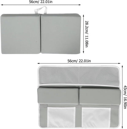Bath Kneeler and Rest Pad Set for Neoprene Cushioned Bath Kneeling Pad with Reliable Grip and Breathable Pockets Time Knee Mat for Parents