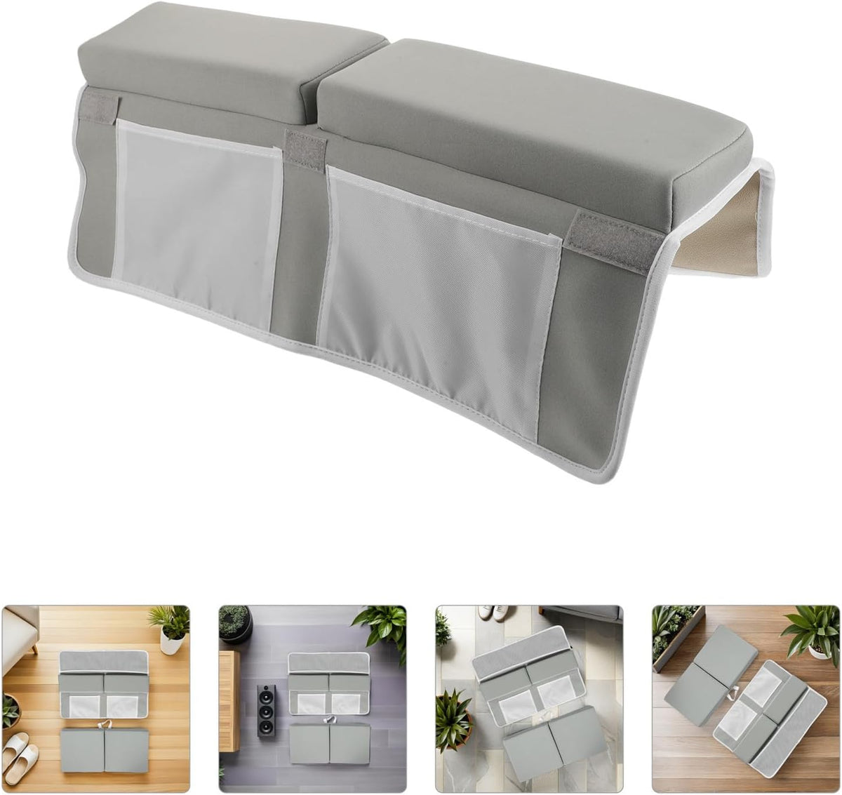 Bath Kneeler and Rest Pad Set for Neoprene Cushioned Bath Kneeling Pad with Reliable Grip and Breathable Pockets Time Knee Mat for Parents