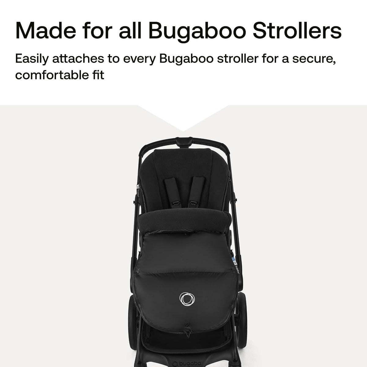 Performance Winter Footmuff–Thermolite® Insulated, Water-Repellent Stroller Footmuff with Removable Insert, Adjustable Hood, Reflective Details – Fits All Strollers - Heritage Black
