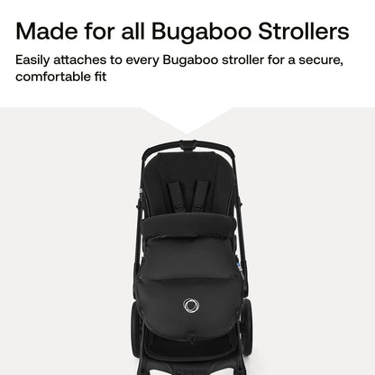 Performance Winter Footmuff–Thermolite® Insulated, Water-Repellent Stroller Footmuff with Removable Insert, Adjustable Hood, Reflective Details – Fits All Strollers - Heritage Black
