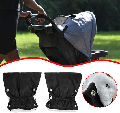 Hand Muff Winter Gloves (2Pcs) - Universal Size, Windproof Hand Warmer with Snap Button Closure