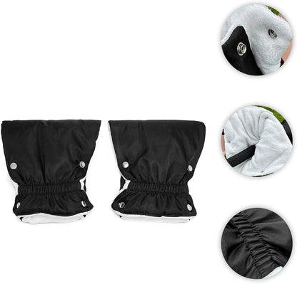 Hand Muff Winter Gloves (2Pcs) - Universal Size, Windproof Hand Warmer with Snap Button Closure