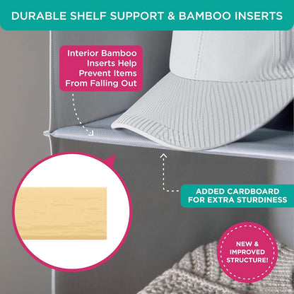 Hanging Closet Organizer with Garment Rod, 4-Shelf
