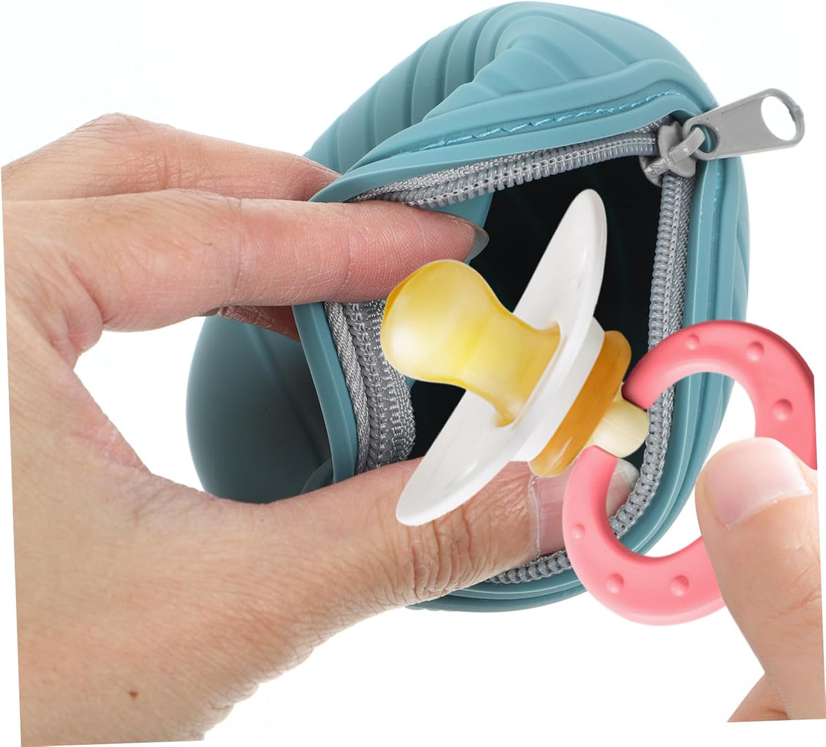 Silicone Pacifier Storage Bag Portable Holder Case Travel-Friendly Closure