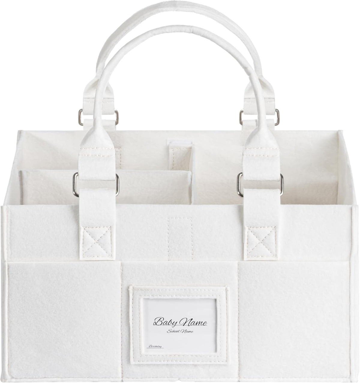 Baby Diaper Caddy Organizer for Neborn Essential Boy or Girl, Nursery Must Haves, White, Large