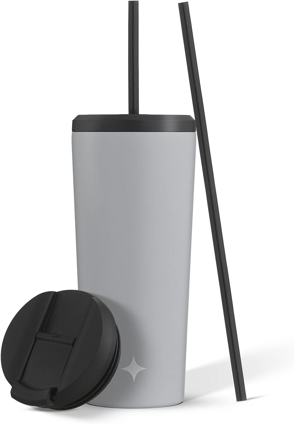 Triple Insulated 20oz Tumbler with Lid and Straw (2 Each) Vacuum Double Wall Stainless Steel Tumbler, Copper Lined for 12Hr Hold/Cold Drinks. Leakproof Water Bottle, Tea or Iced Coffee Cup
