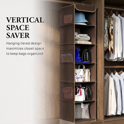 5 Shelf Hanging Closet Organizer, Gray