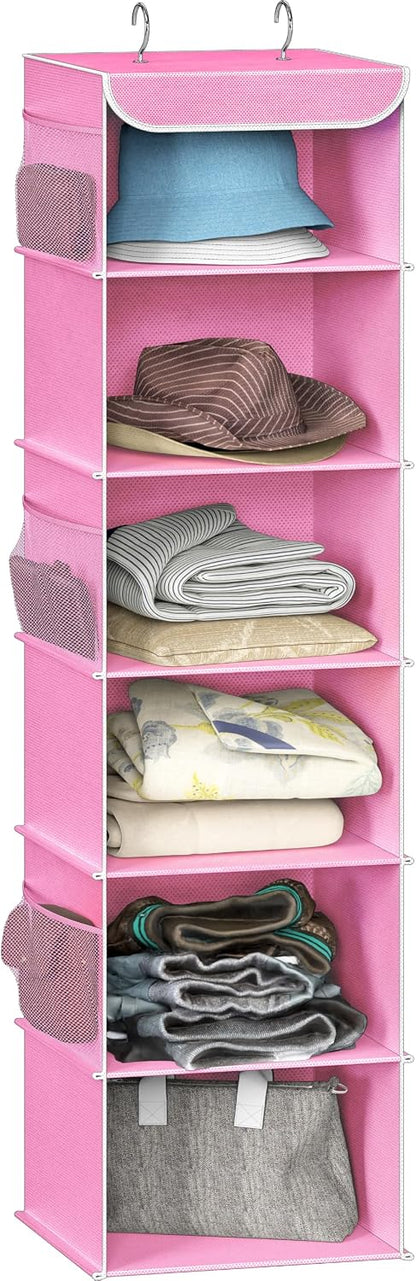 5 Shelf Hanging Closet Organizer, Gray