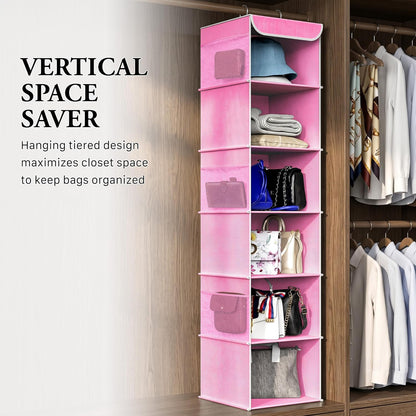 5 Shelf Hanging Closet Organizer, Gray