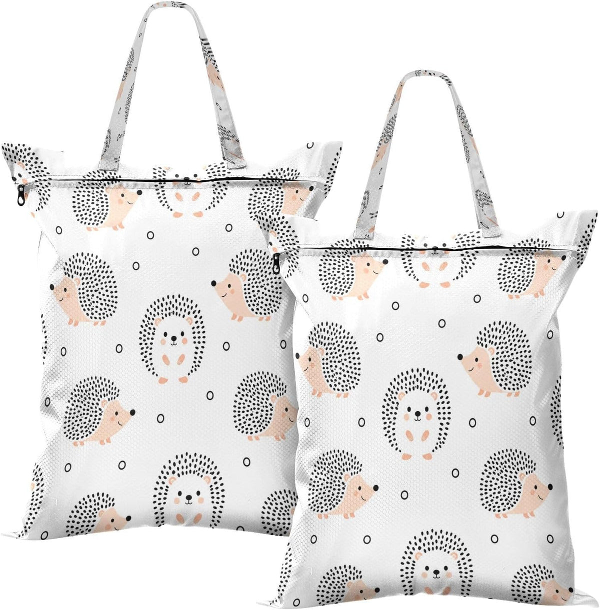 Hedgehog Dot Waterproof Travel Laundry Bag Washable Set of 2