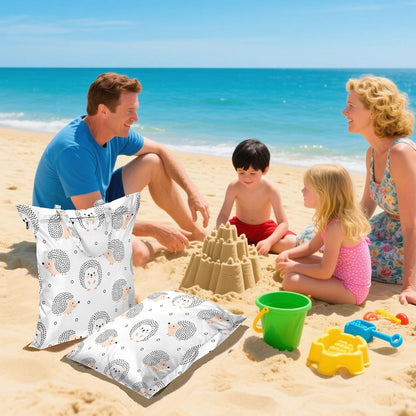 Hedgehog Dot Waterproof Travel Laundry Bag Washable Set of 2