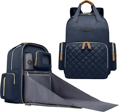 Diaper Bag Backpack with Changing Station, Baby Diaper Organizer Travel Bag