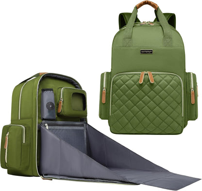 Diaper Bag Backpack with Changing Station, Baby Diaper Organizer Travel Bag