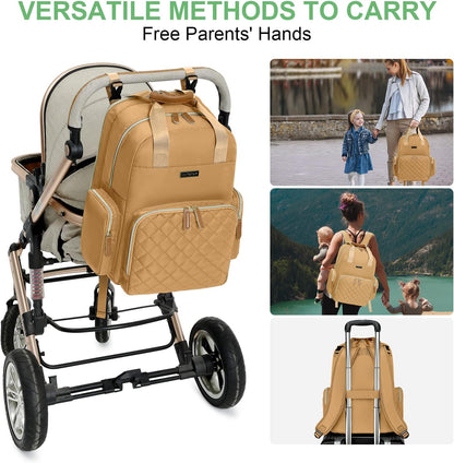 Diaper Bag Backpack with Changing Station, Baby Diaper Organizer Travel Bag